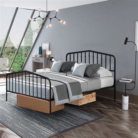 metal slat bed frame